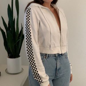 Danielle Guizio checkered sweatshirt. size large!